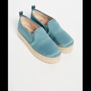 Sam Edelman blue espadrilles with platform.